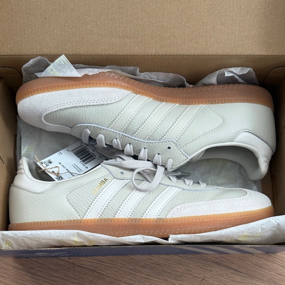 adidas Shoes - Adidas Samba OG Aluminum/Chalk White/Wonder Beige Sneakers